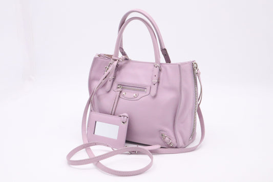 Balenciaga Papier Handbag in Lilac Leather