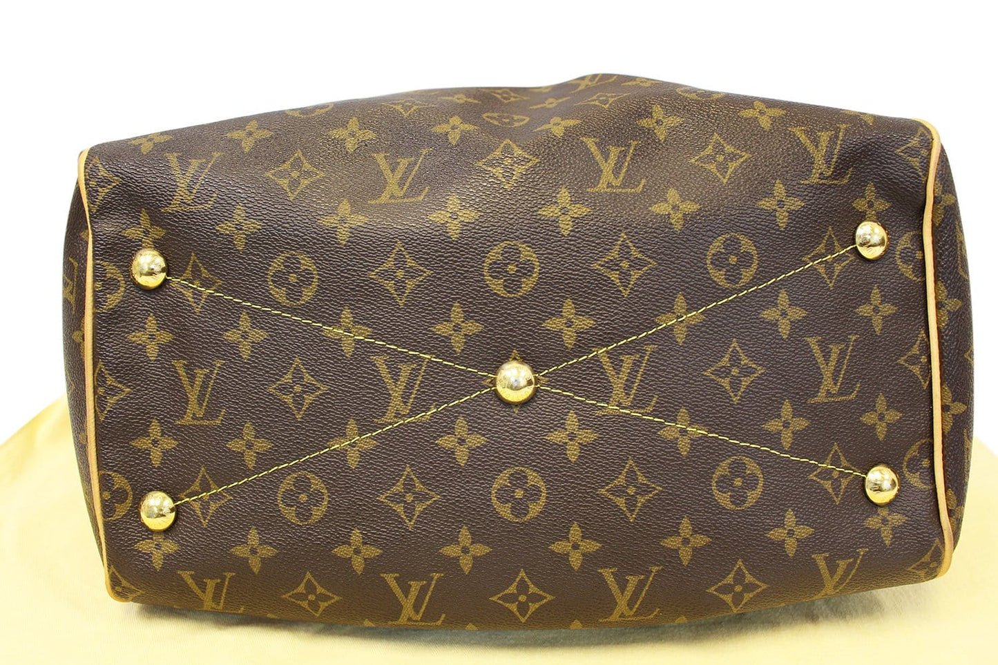 LOUIS VUITTON Monogram Tivoli GM Brown Tote Shoulder Bag