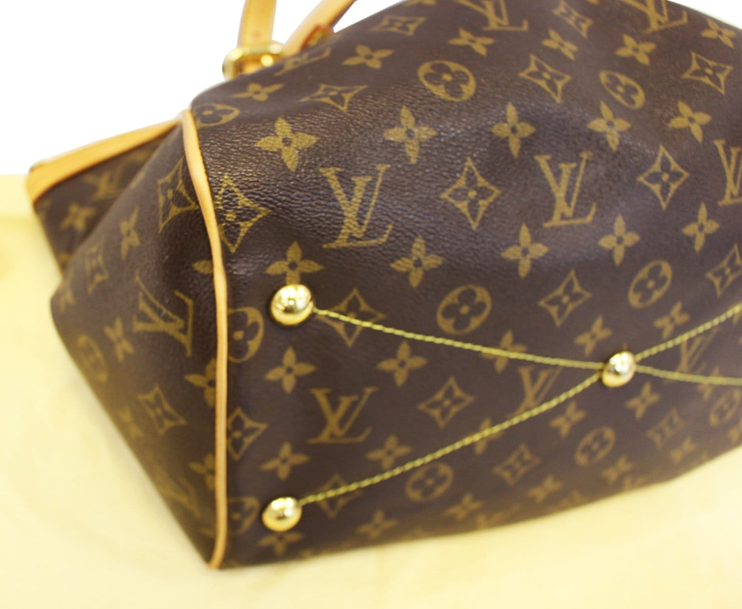 LOUIS VUITTON Monogram Tivoli GM Brown Tote Shoulder Bag