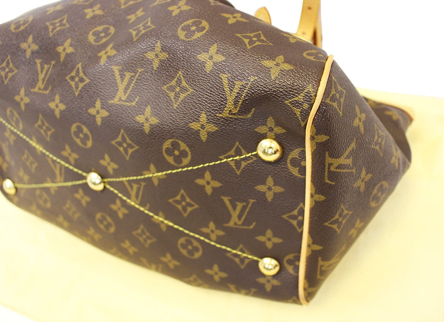 LOUIS VUITTON Monogram Tivoli GM Brown Tote Shoulder Bag