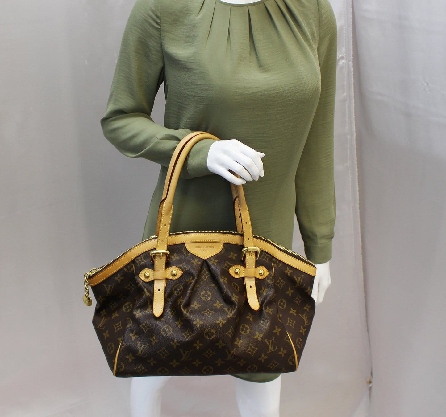 LOUIS VUITTON Monogram Tivoli GM Brown Tote Shoulder Bag