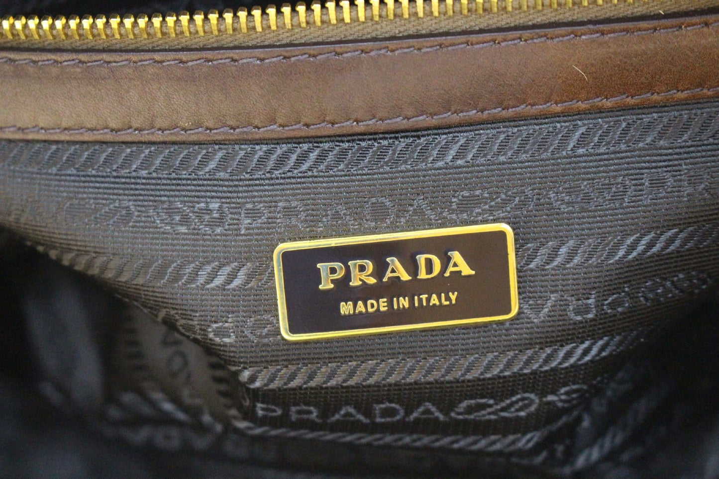 PRADA Leopard Printed Calf Hair Shoulder Bag