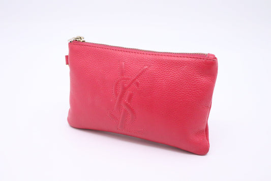 YSL Saint Laurent Pink Pouch in Pink Leather