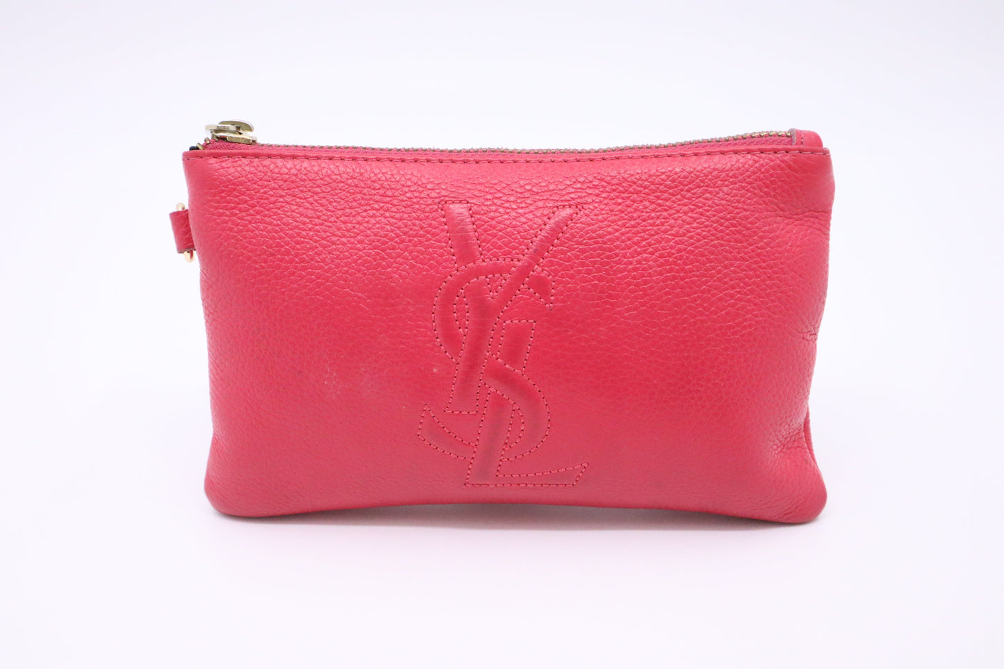 YSL Saint Laurent Pink Pouch in Pink Leather