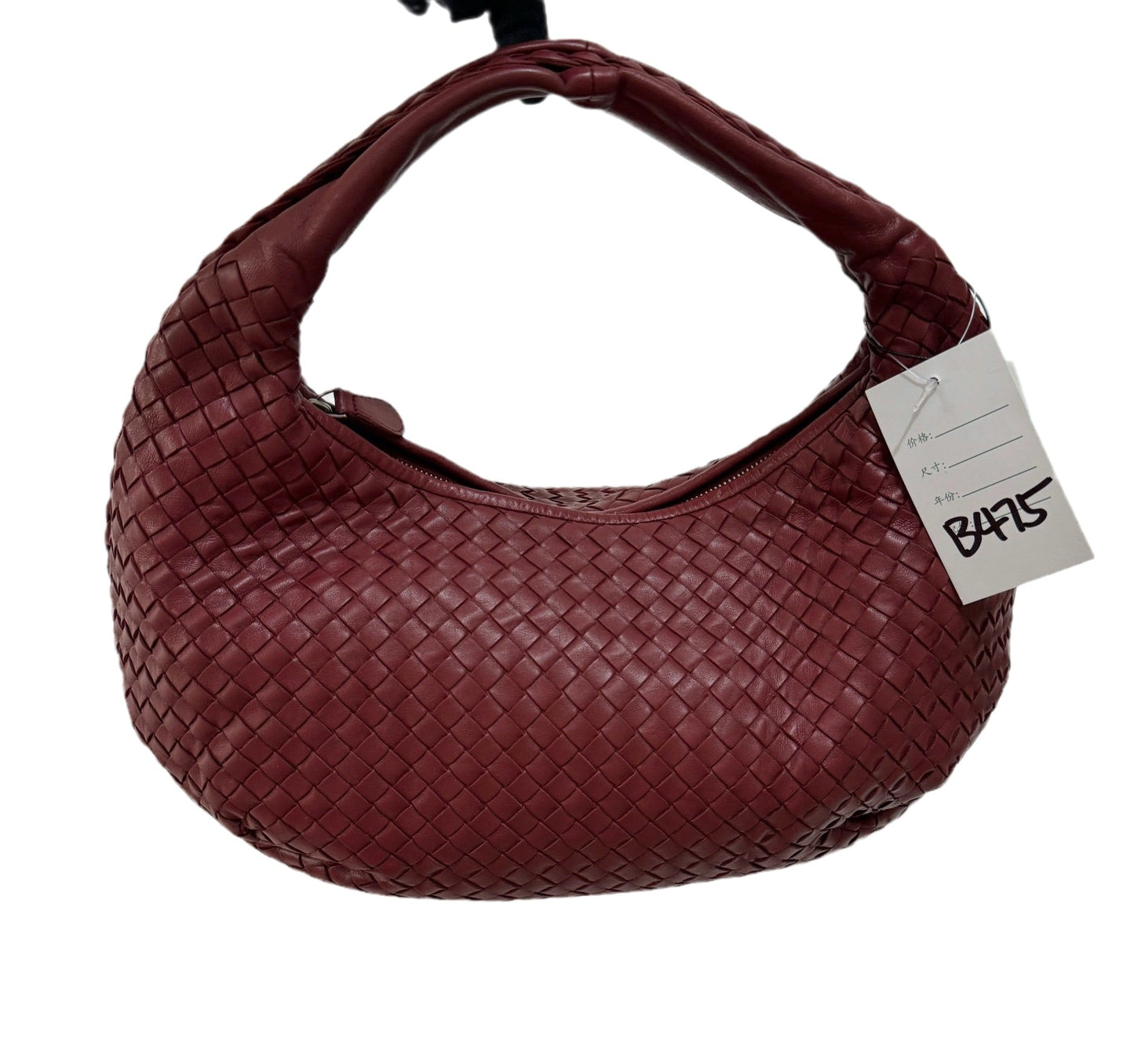 Bottega Veneta Burgundy Belly Hobo Intrecciato Nappa Leather Handbag