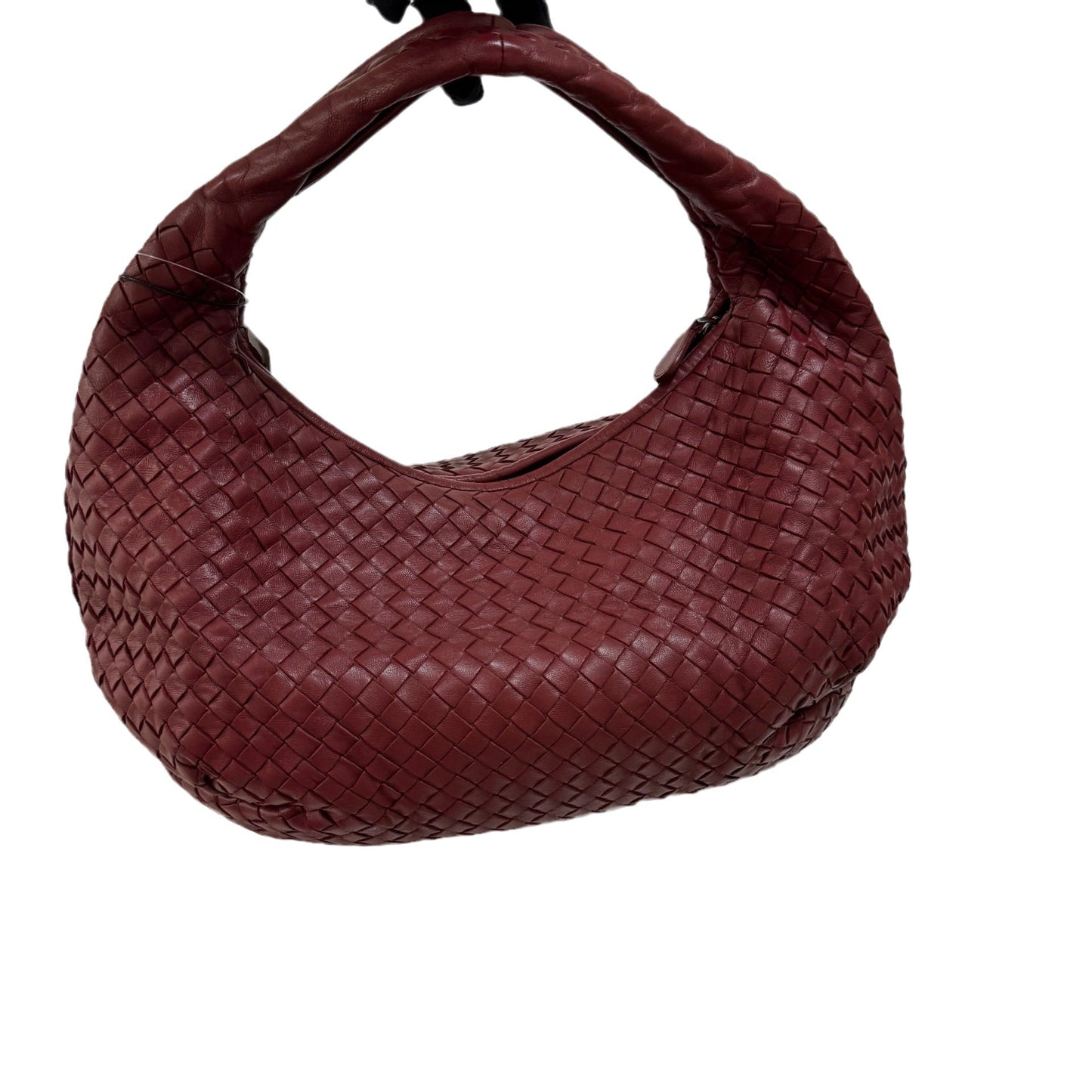 Bottega Veneta Burgundy Belly Hobo Intrecciato Nappa Leather Handbag