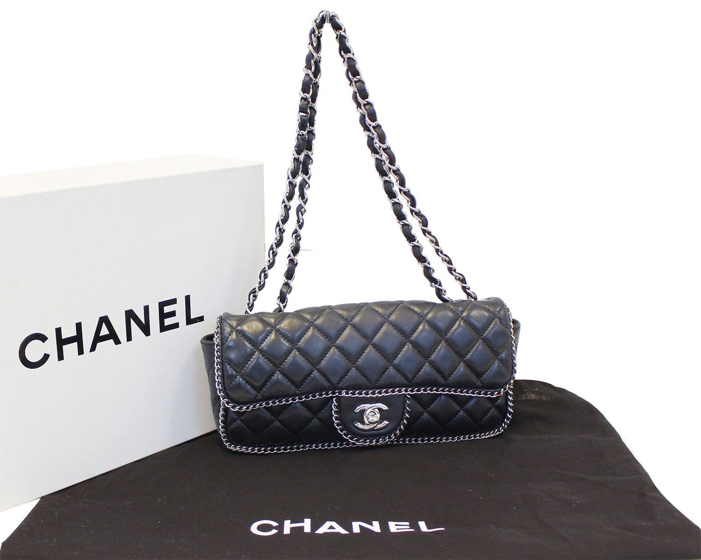 CHANEL Classic Flap Chain Trim Shoulder Bag