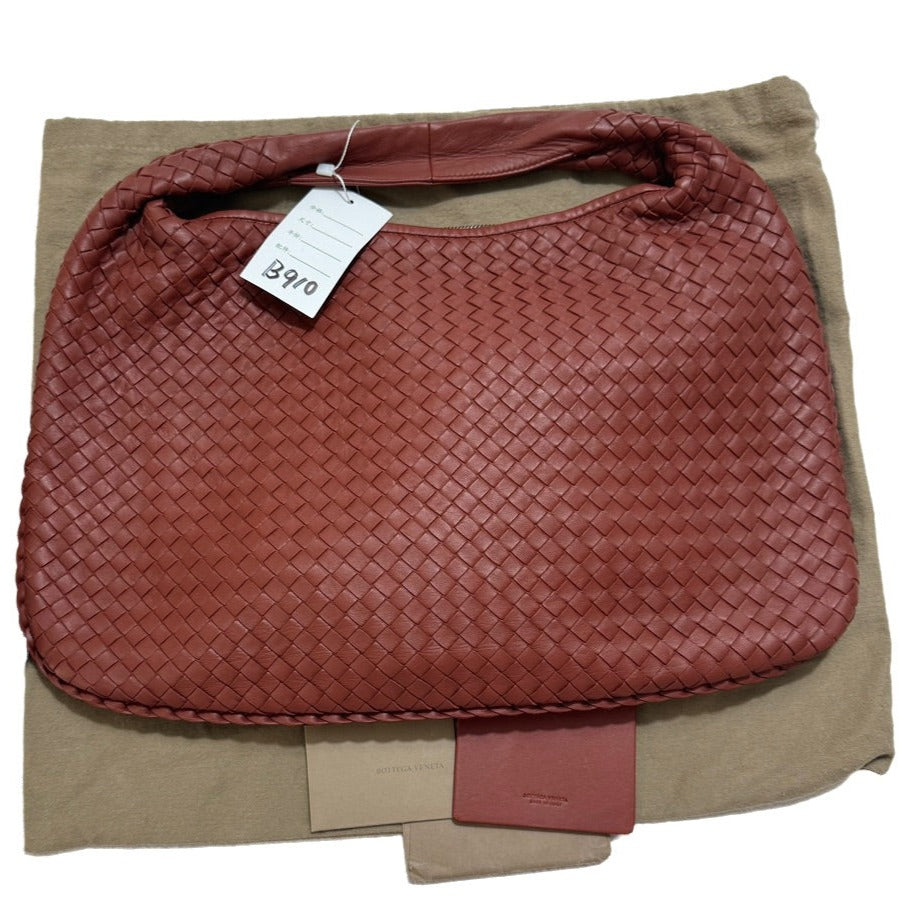 Bottega Veneta Veneta Hobo Large Burgundy 47cm Lambskin Leather
