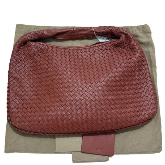 Bottega Veneta Veneta Hobo Large Burgundy 47cm Lambskin Leather