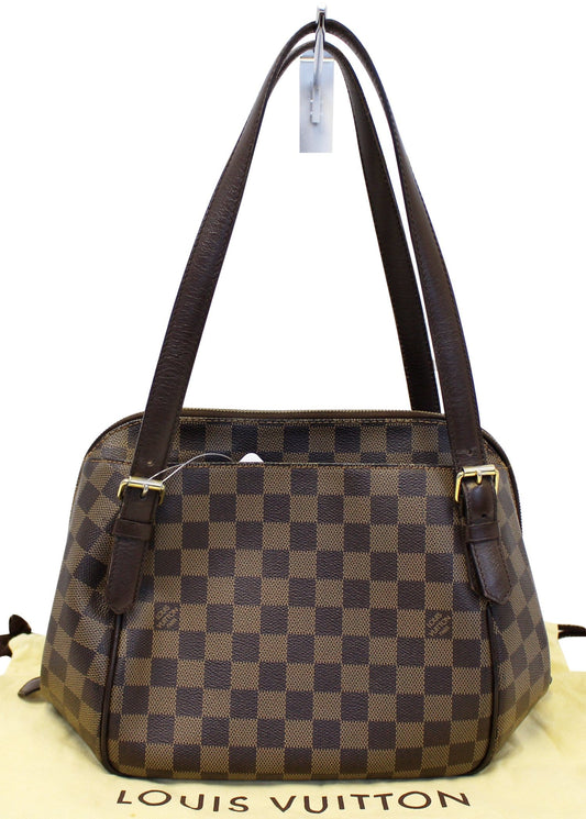 LOUIS VUITTON Damier Ebene Belem MM Brown Shoulder Bag