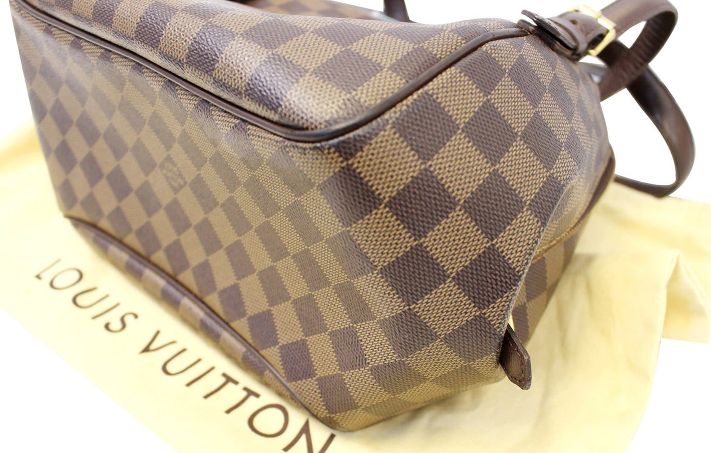 LOUIS VUITTON Damier Ebene Belem MM Brown Shoulder Bag