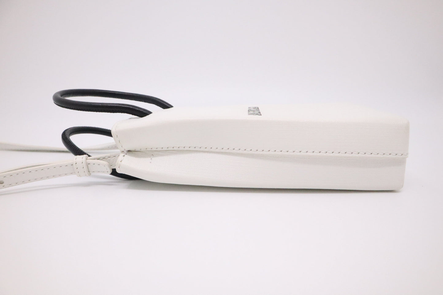 Balenciaga Mini Shopping Bag in White Leather