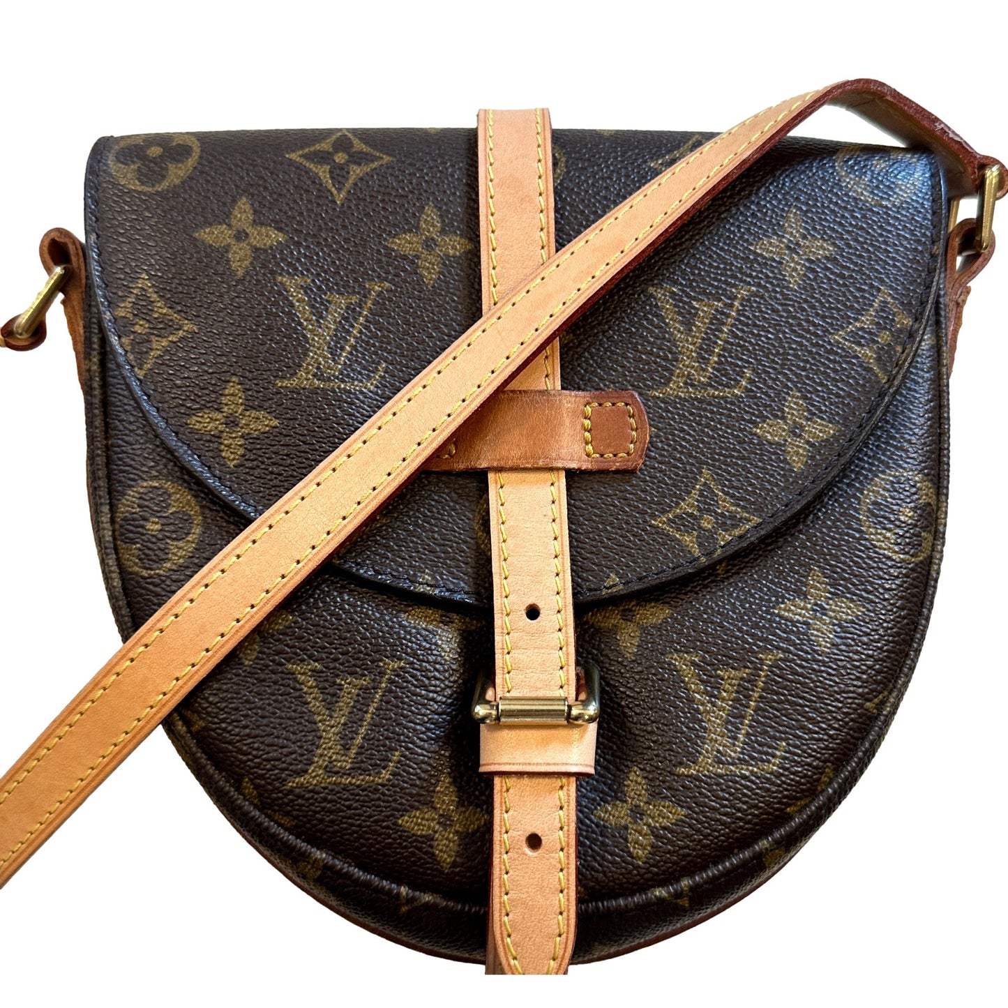 Louis Vuitton Chantilly PM Brown Monogram Leather Shoulder Bag