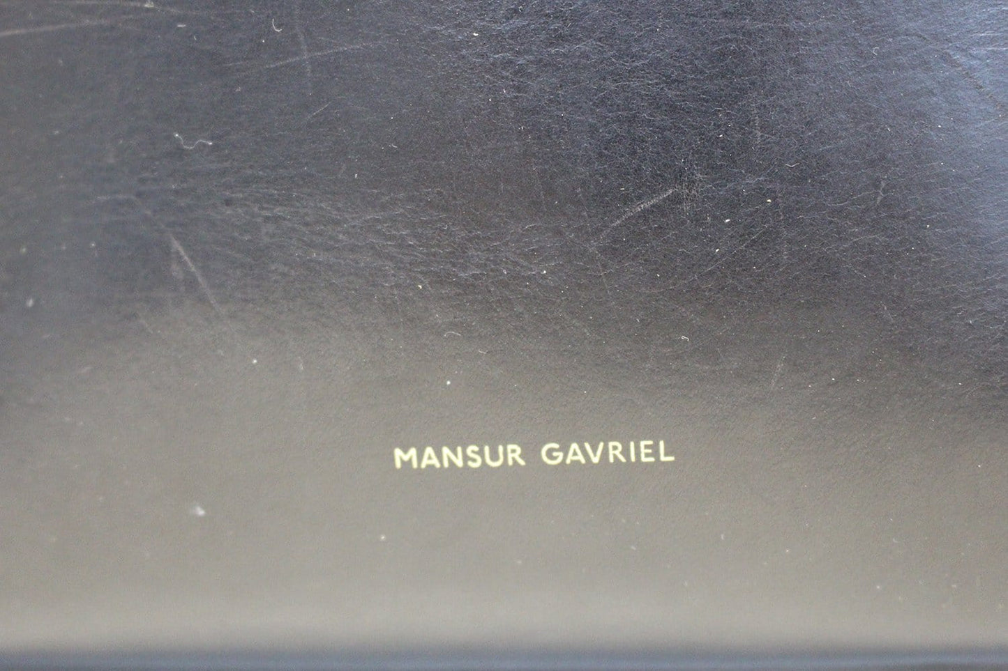 MANSUR GABRIEL Black Tanned Leather Bucket Shoulder Bag