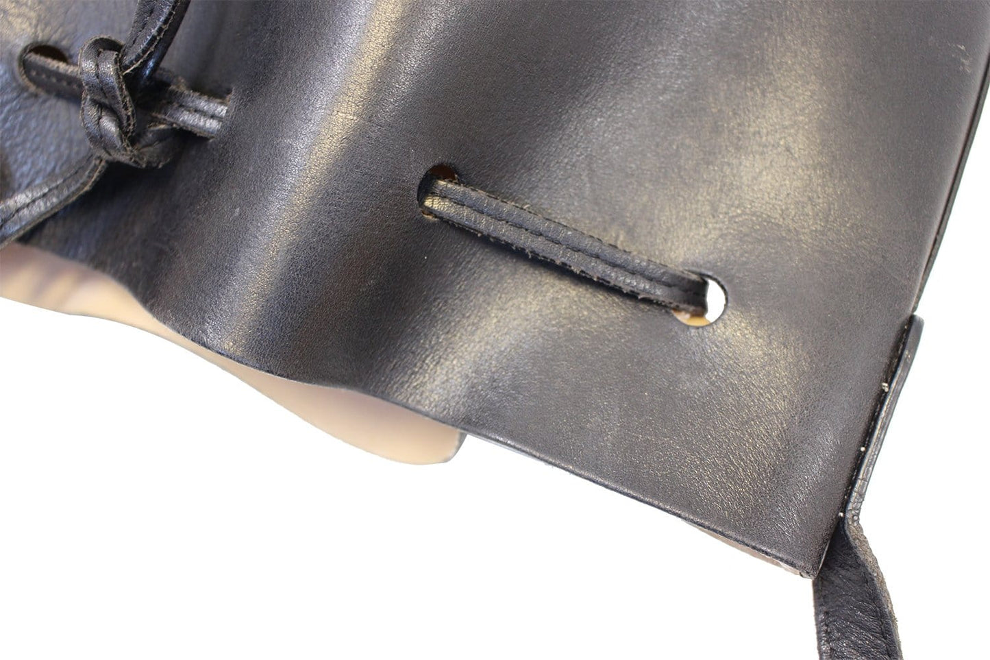 MANSUR GABRIEL Black Tanned Leather Bucket Shoulder Bag