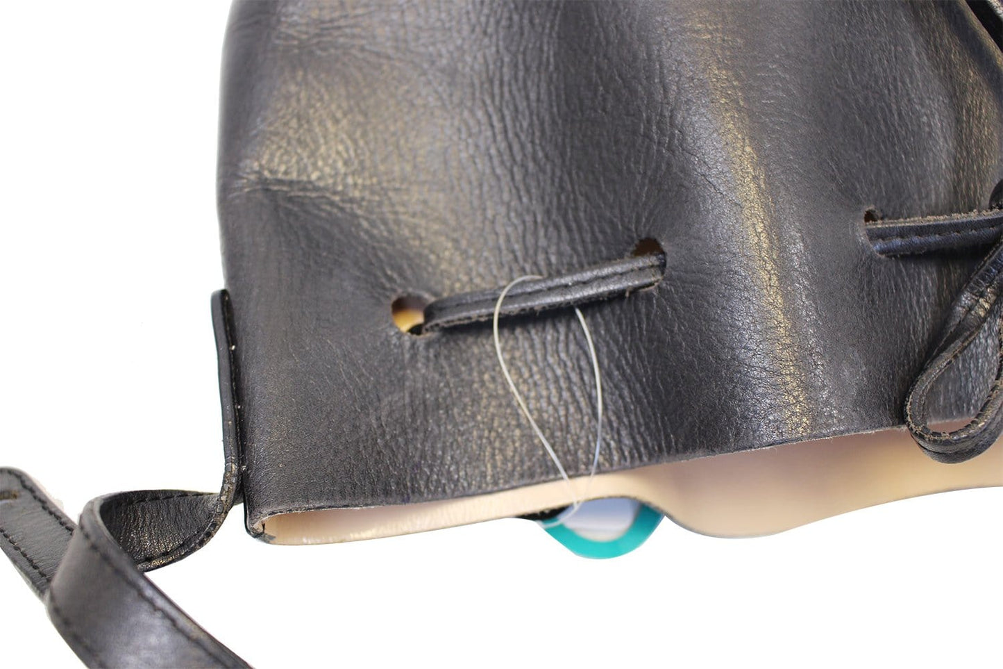 MANSUR GABRIEL Black Tanned Leather Bucket Shoulder Bag