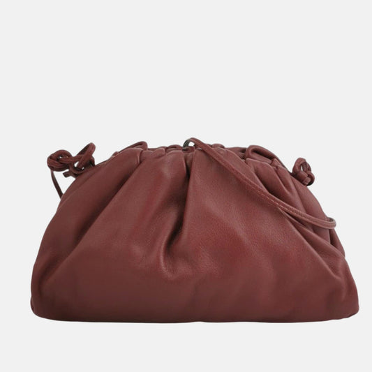 Bottega Veneta Pouch Mini Burgundy Leather