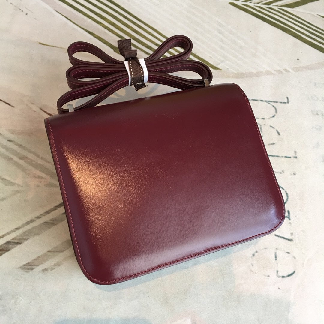 Top Quality Constance Burgundy For Women SiTop Qualityer Toned Hardware 7.4in/19cm