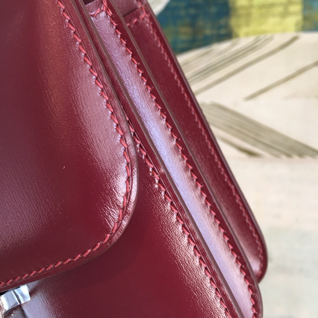 Top Quality Constance Burgundy For Women SiTop Qualityer Toned Hardware 7.4in/19cm