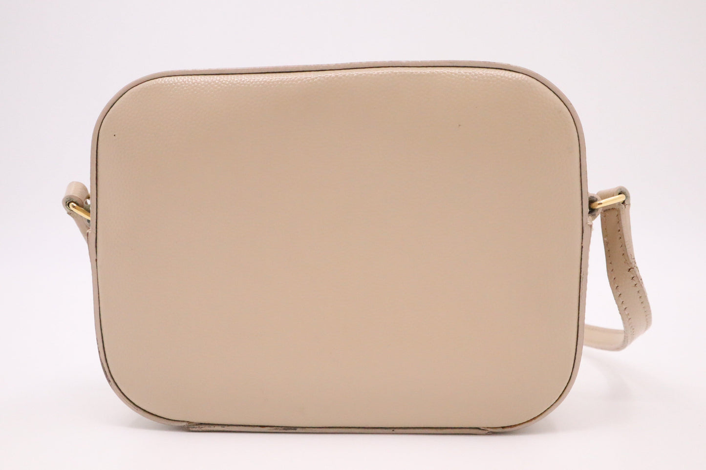 YSL Saint Laurent Crossbody Bag in Beige Pebbled Leather