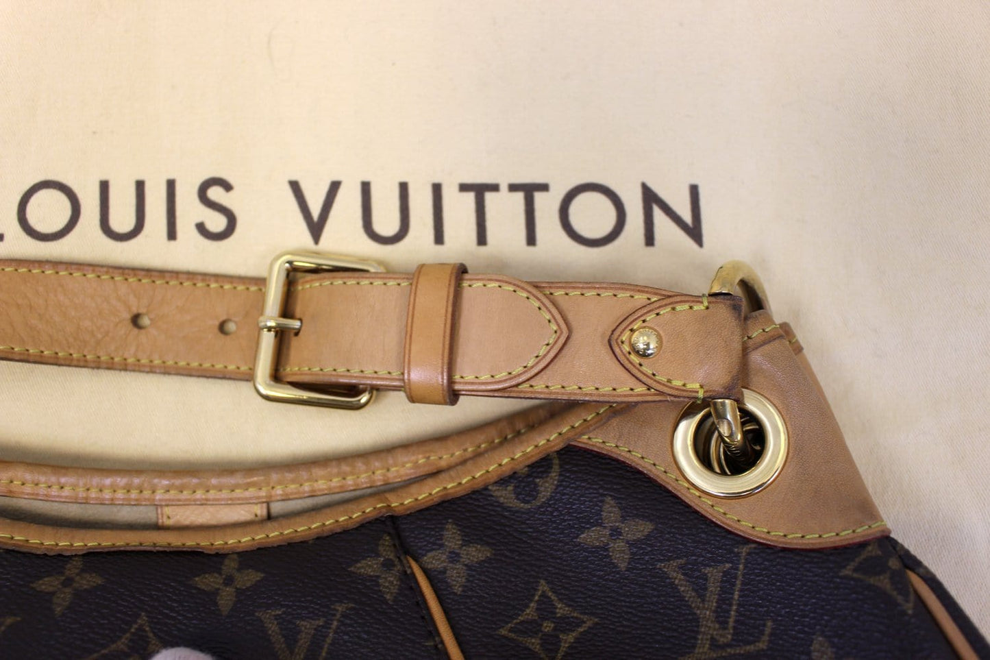 LOUIS VUITTON Monogram Galliera PM Brown Shoulder Handbag