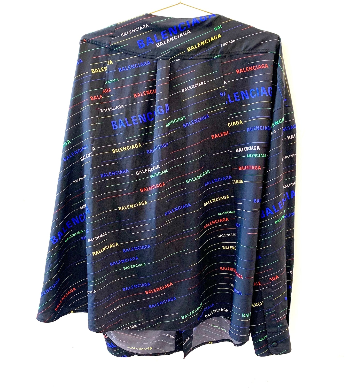 BALENCIAGA 'BLACK SCARF' LOGO PRINTED BLO