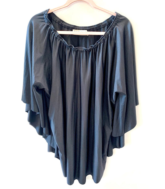 BALENCIAGA BLACK PONCHO TOP
