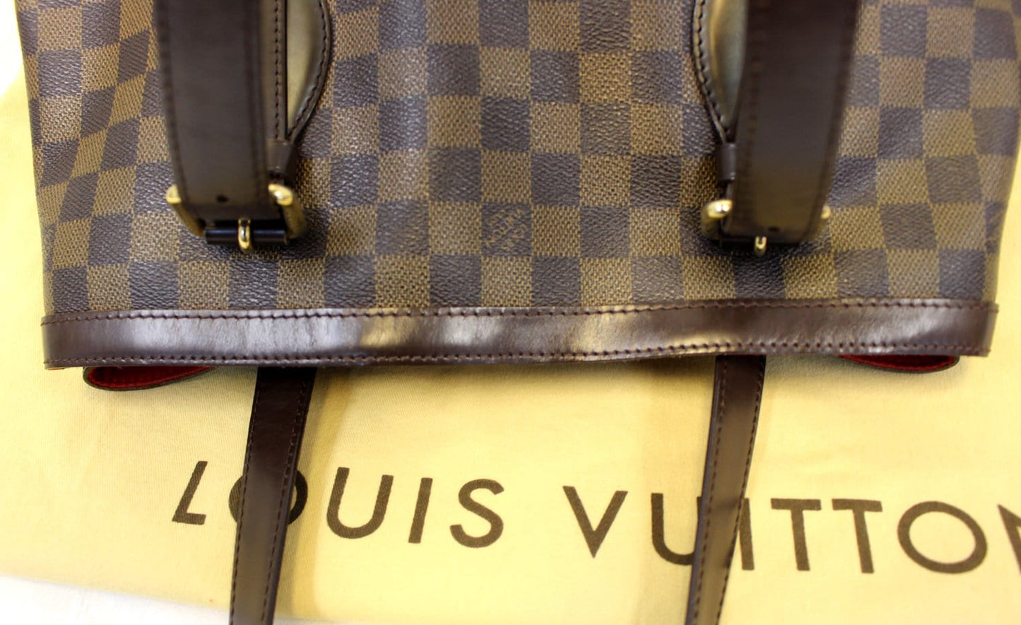 LOUIS VUITTON Damier Ebene Hampstead MM Shoulder Handbag