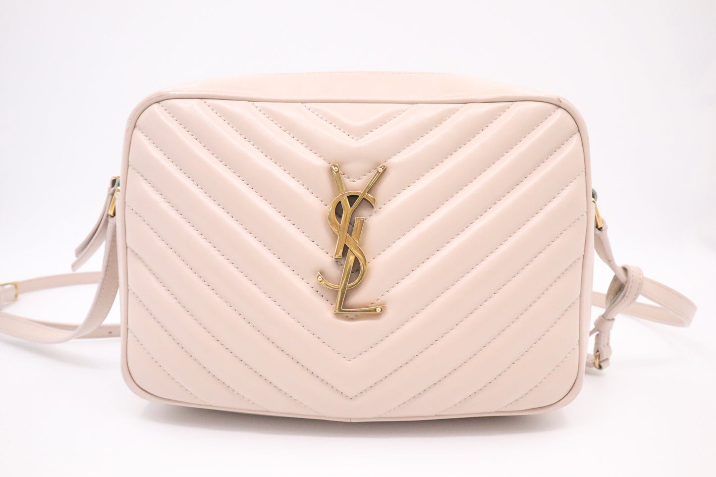 YSL Saint Laurent Lou Camera Bag in Nude Pink Leather