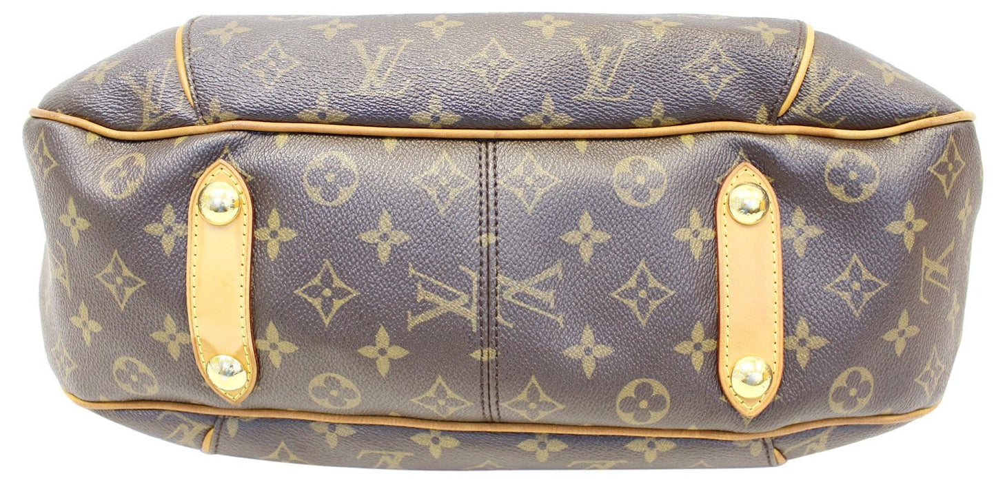 LOUIS VUITTON Monogram Galliera PM Brown Shoulder Handbag
