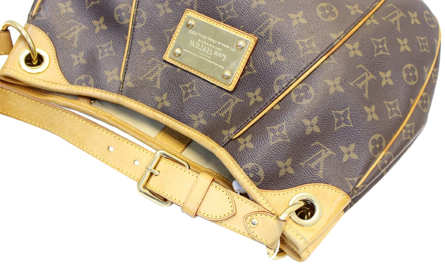 LOUIS VUITTON Monogram Galliera PM Brown Shoulder Handbag