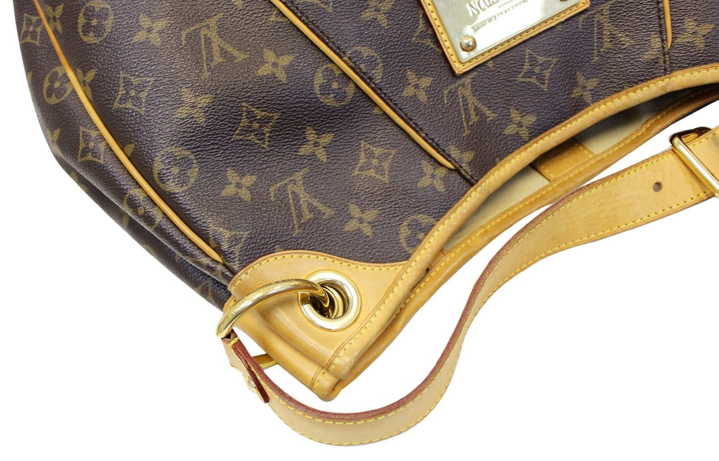 LOUIS VUITTON Monogram Galliera PM Brown Shoulder Handbag