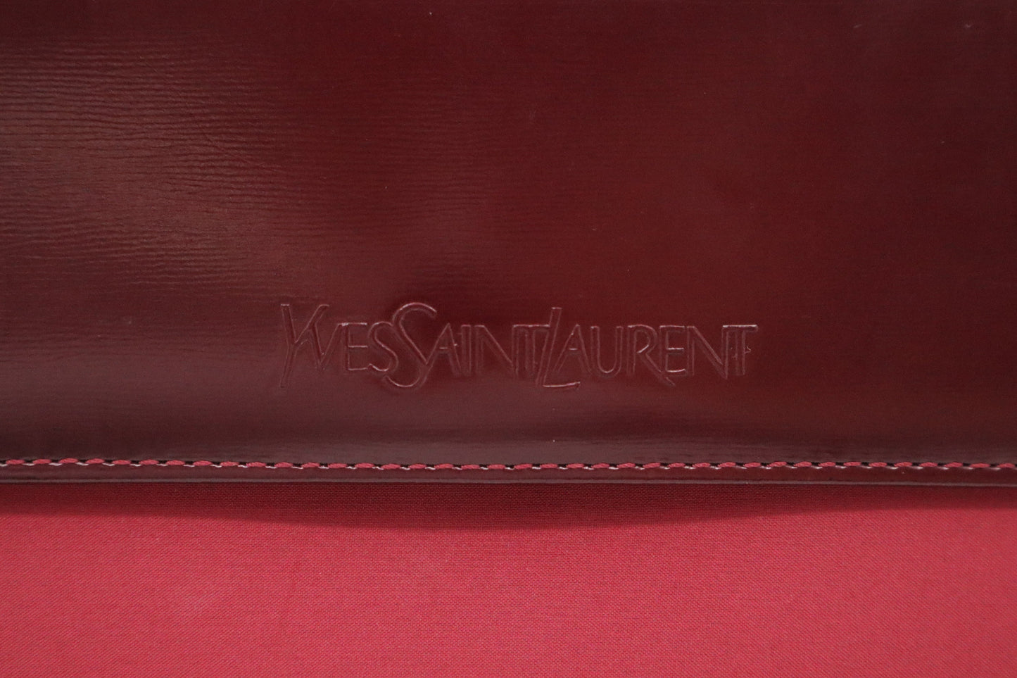 YSL Saint Laurent Handbag in Burgundy Leather