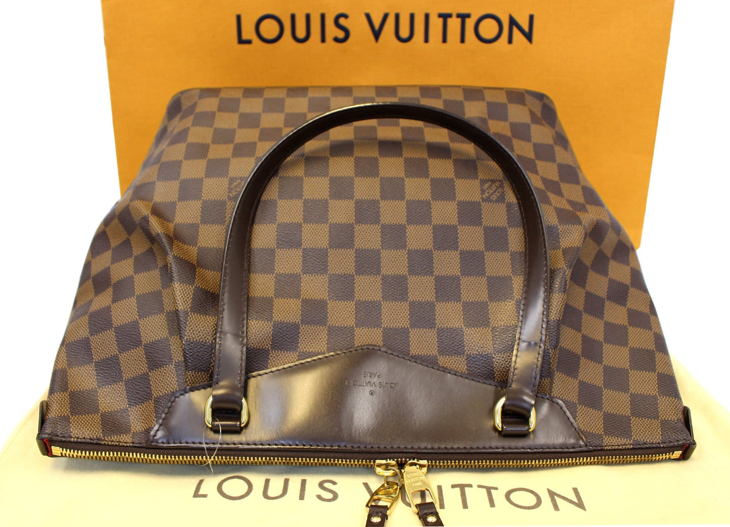 Louis Vuitton Damier Ebene Westminster GM Tote Shoulder Handbag