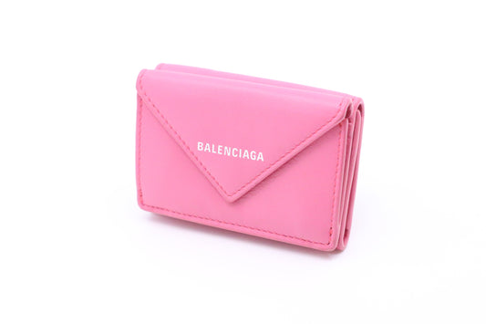 Balenciaga Card Case in Pink Leather