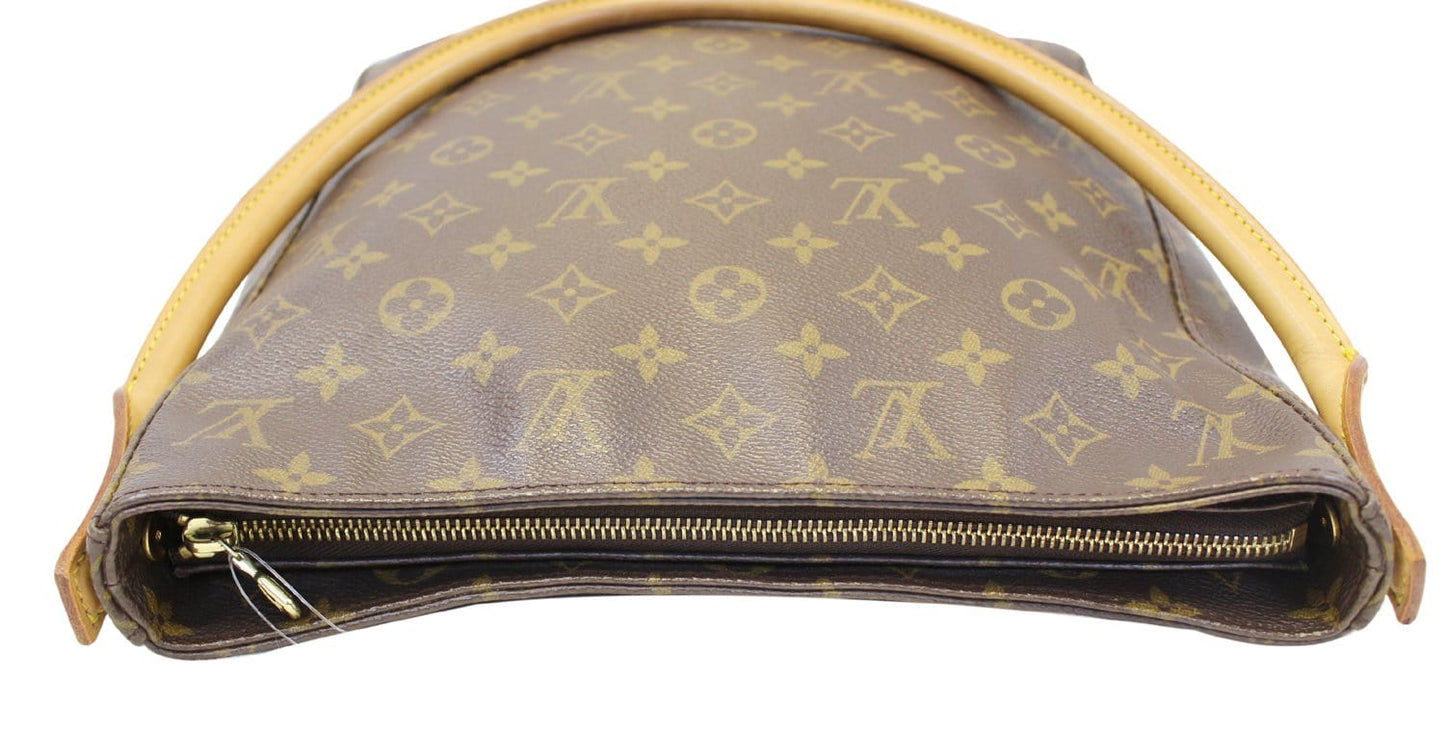 LOUIS VUITTON Monogram Canvas Looping GM Brown Shoulder Bag