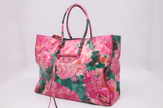 Balenciaga Papier Tote in Floral Leather