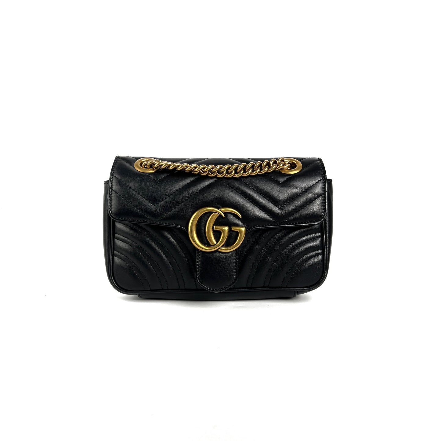 ITEM 29 - Gucci Marmont Matelasse Mini Black Crossbody Bag