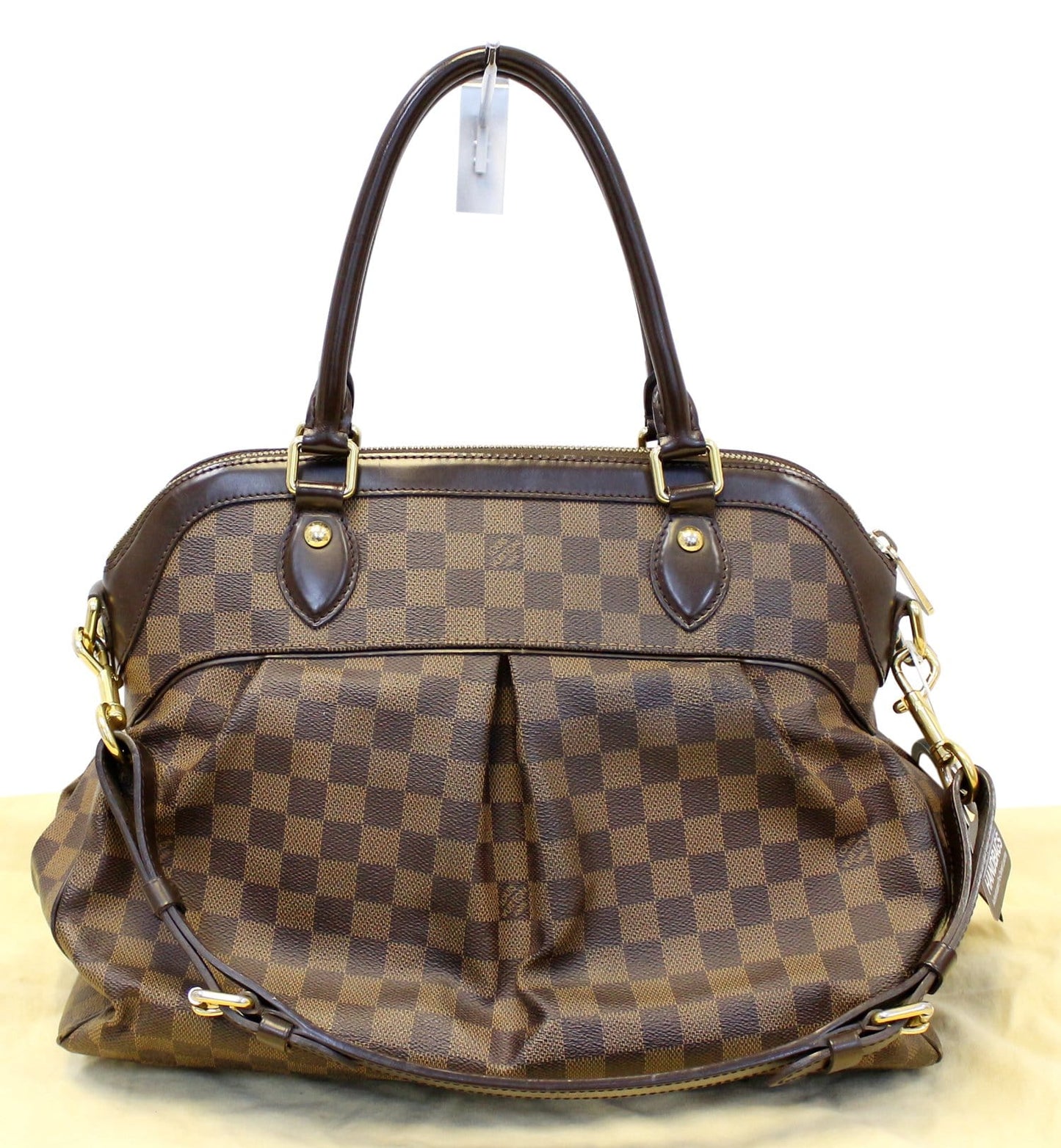 LOUIS VUITTON Damier Ebene Trevi GM Brown Shoulder Bag