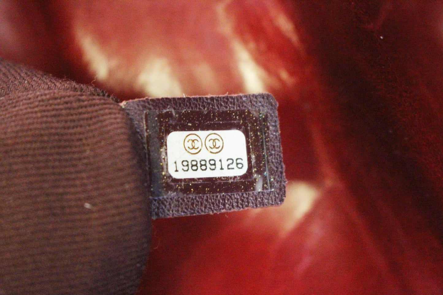 CHANEL Red Quilted Glazed  Leather Large Castle Rock Top Handle Bag