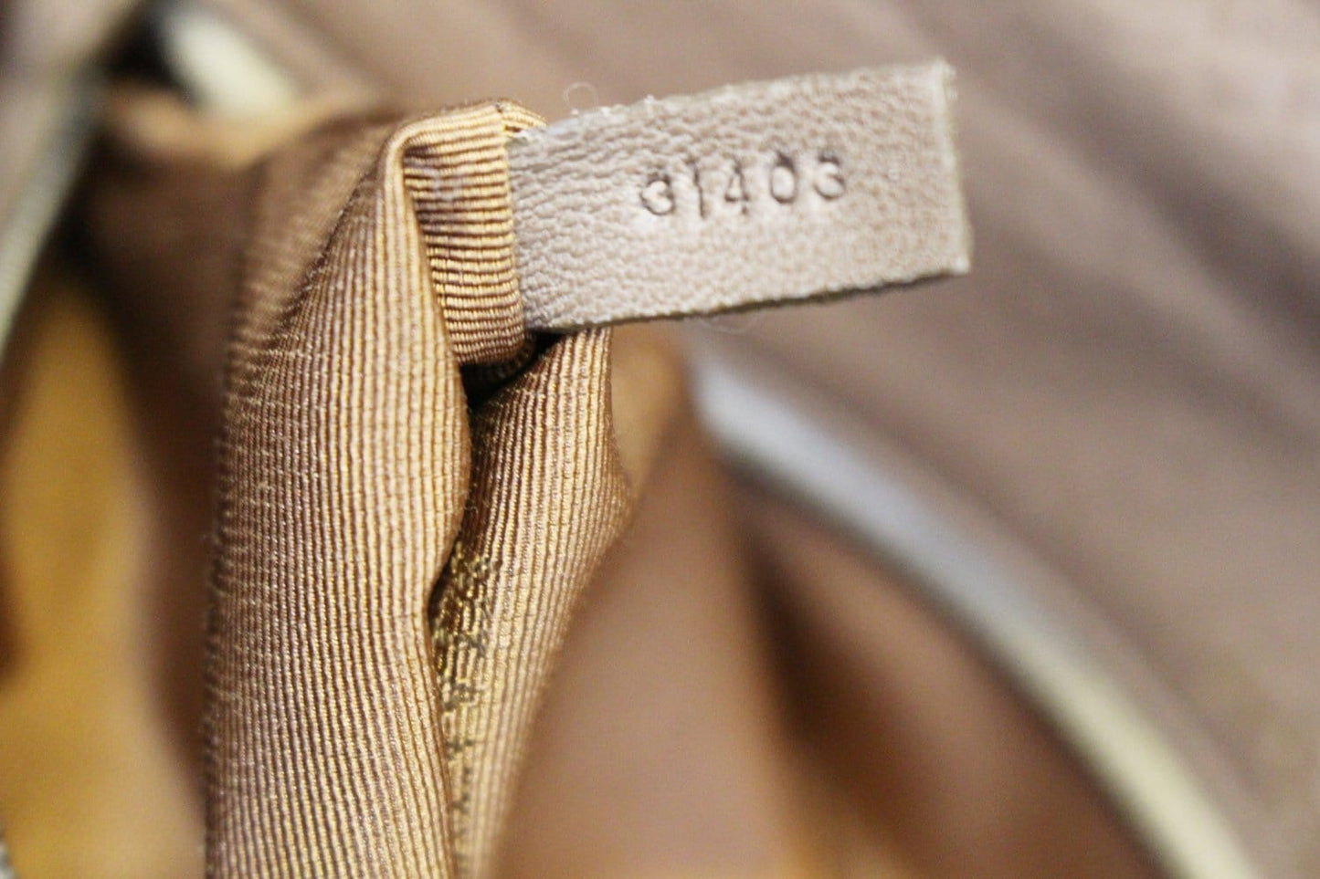 LANVIN Large Happy Chevron Beige Shoulder Bag