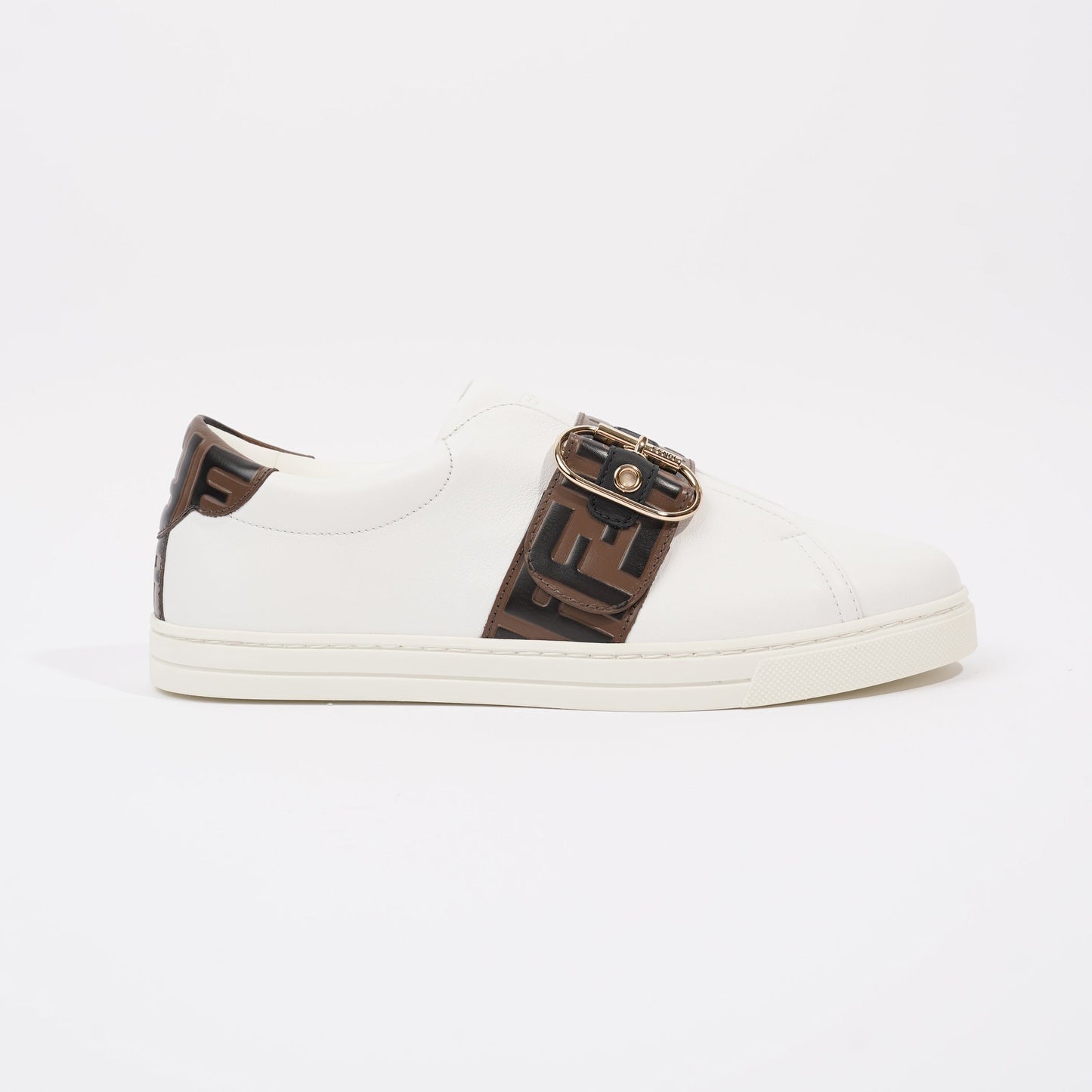 Fendi Zucca FF Logo Sneaker White Leather EU 40 UK 7
