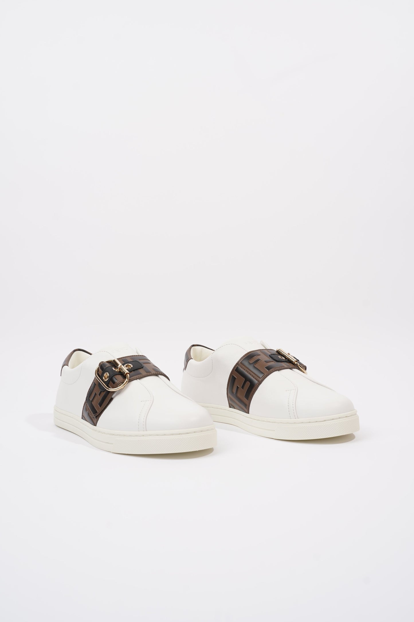 Fendi Zucca FF Logo Sneaker White Leather EU 40 UK 7