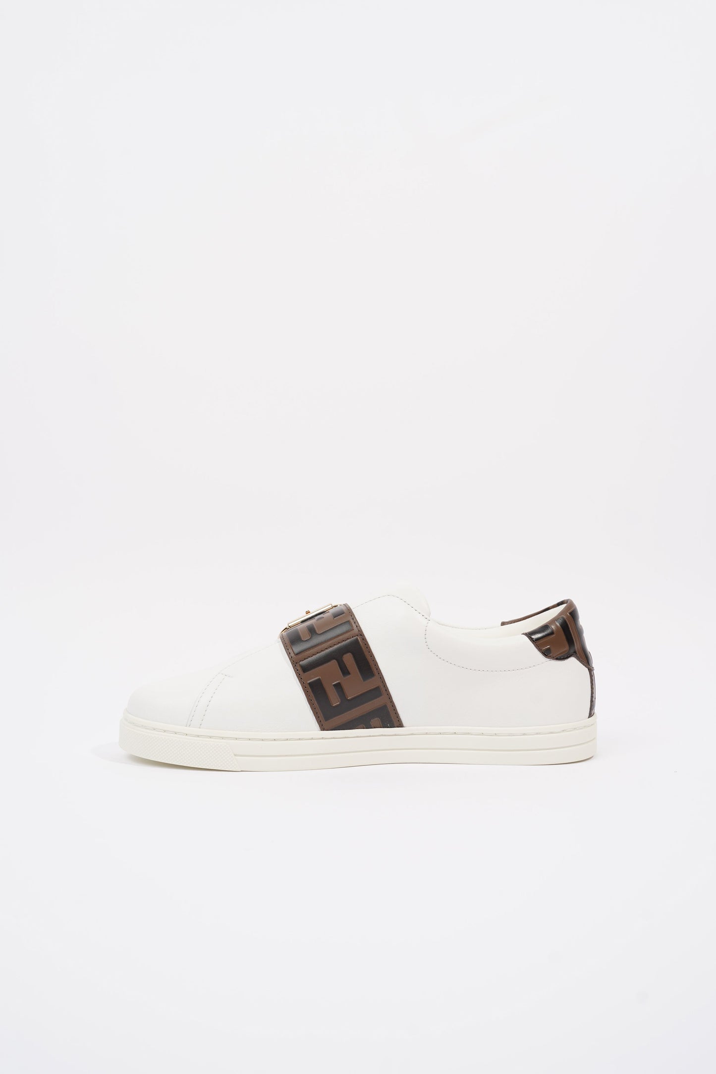 Fendi Zucca FF Logo Sneaker White Leather EU 40 UK 7