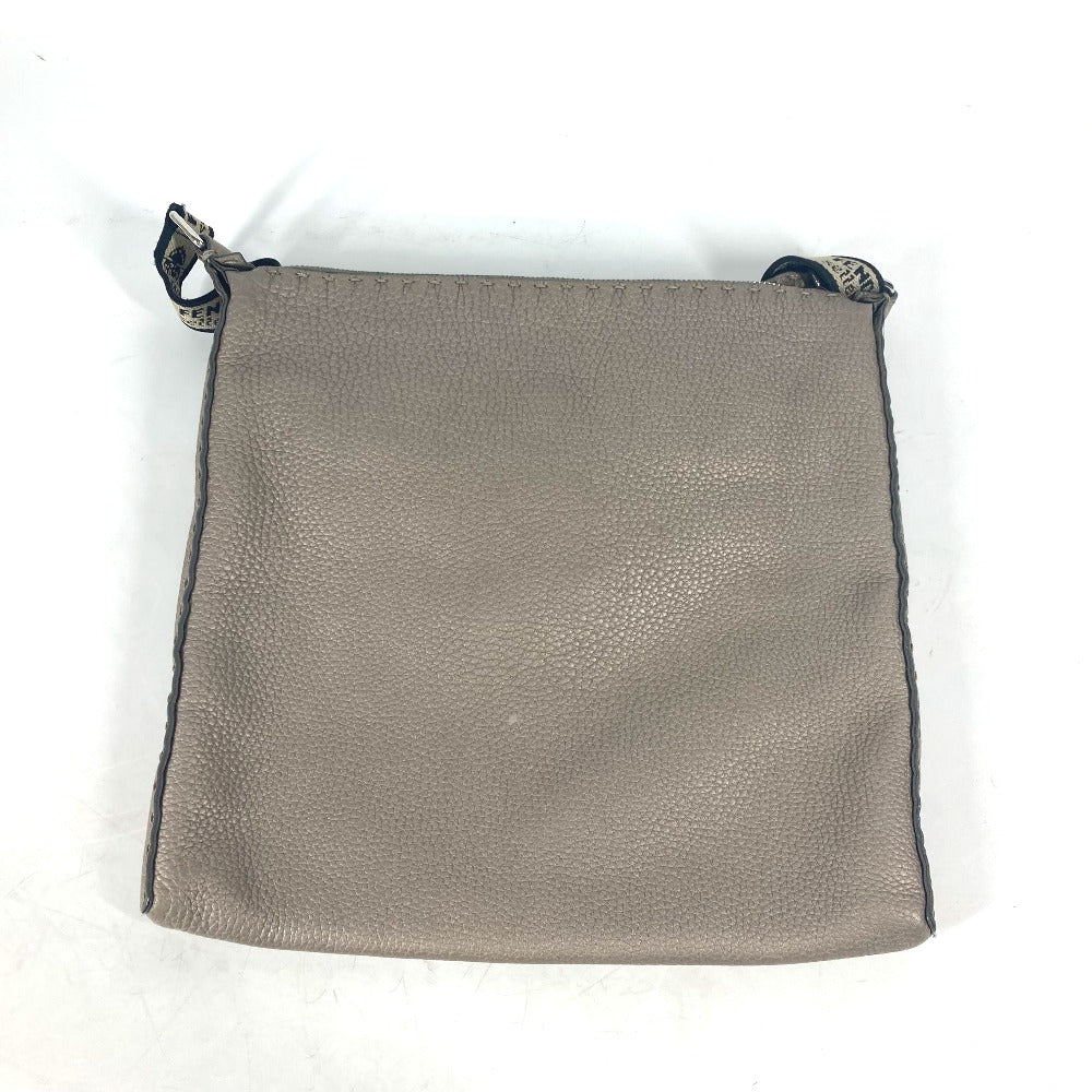 FENDI Shoulder Bag leather Beige type Celeria Women