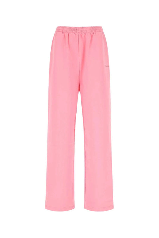 BALENCIAGA LOGO EMBROIDERED OVERSIZED COTTON TRACK PANTS