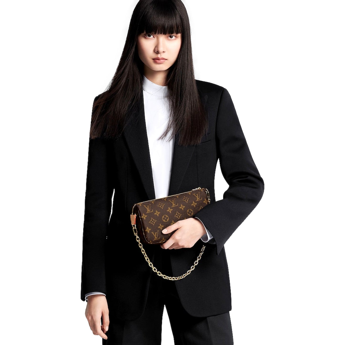 Louis Vuitton Chain Pochette Accessoires NM Monogram Canvas Brown