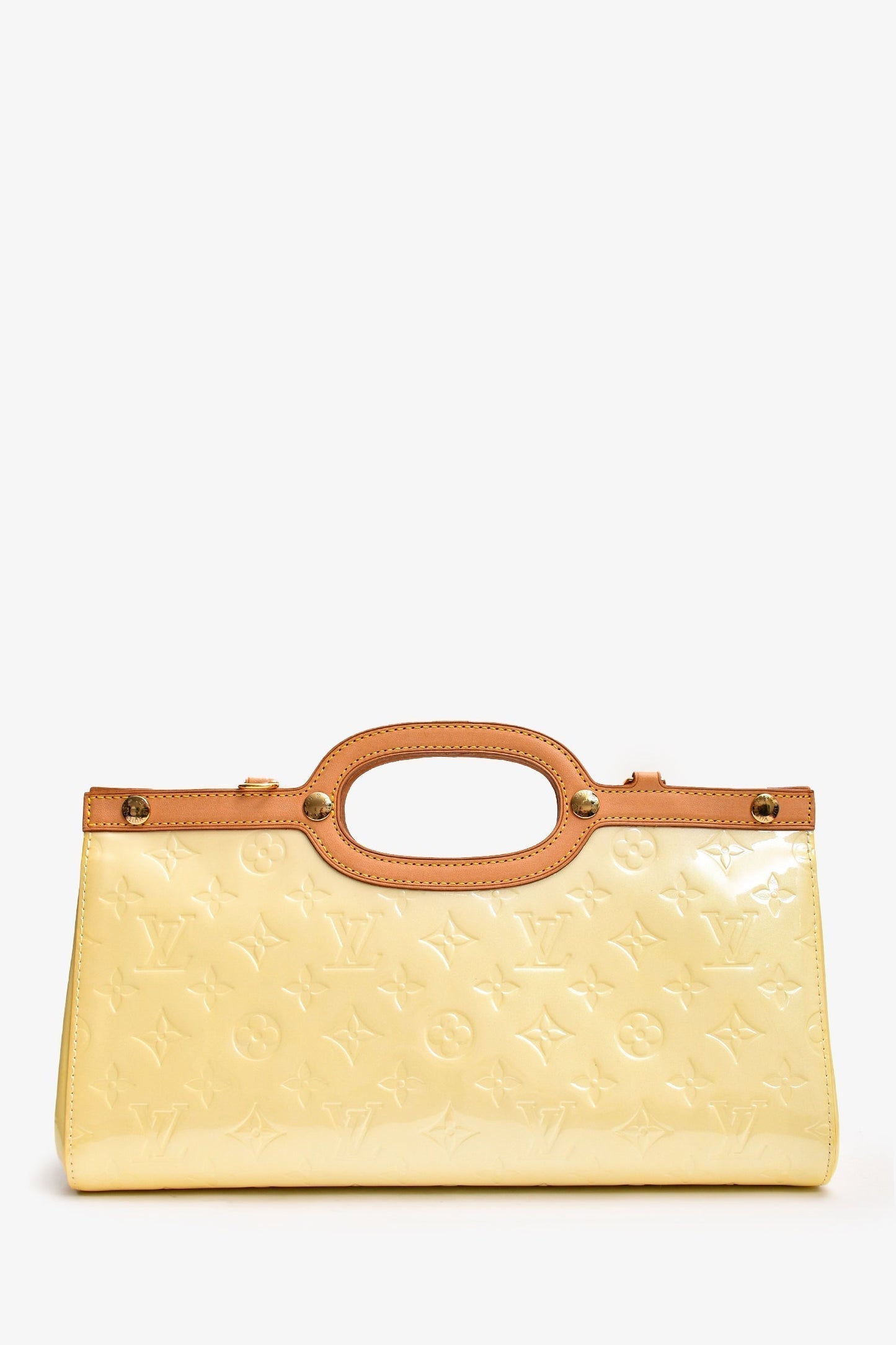 Louis Vuitton 2006 Yellow Vernis Roxbury Top Handle with Strap