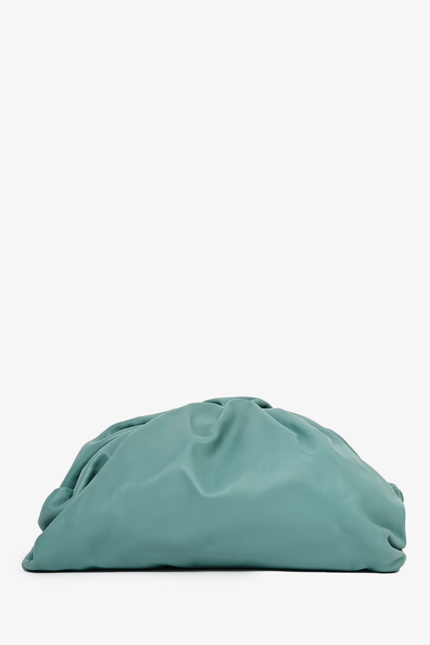 Bottega Veneta Teal Leather Large Classic Pouch