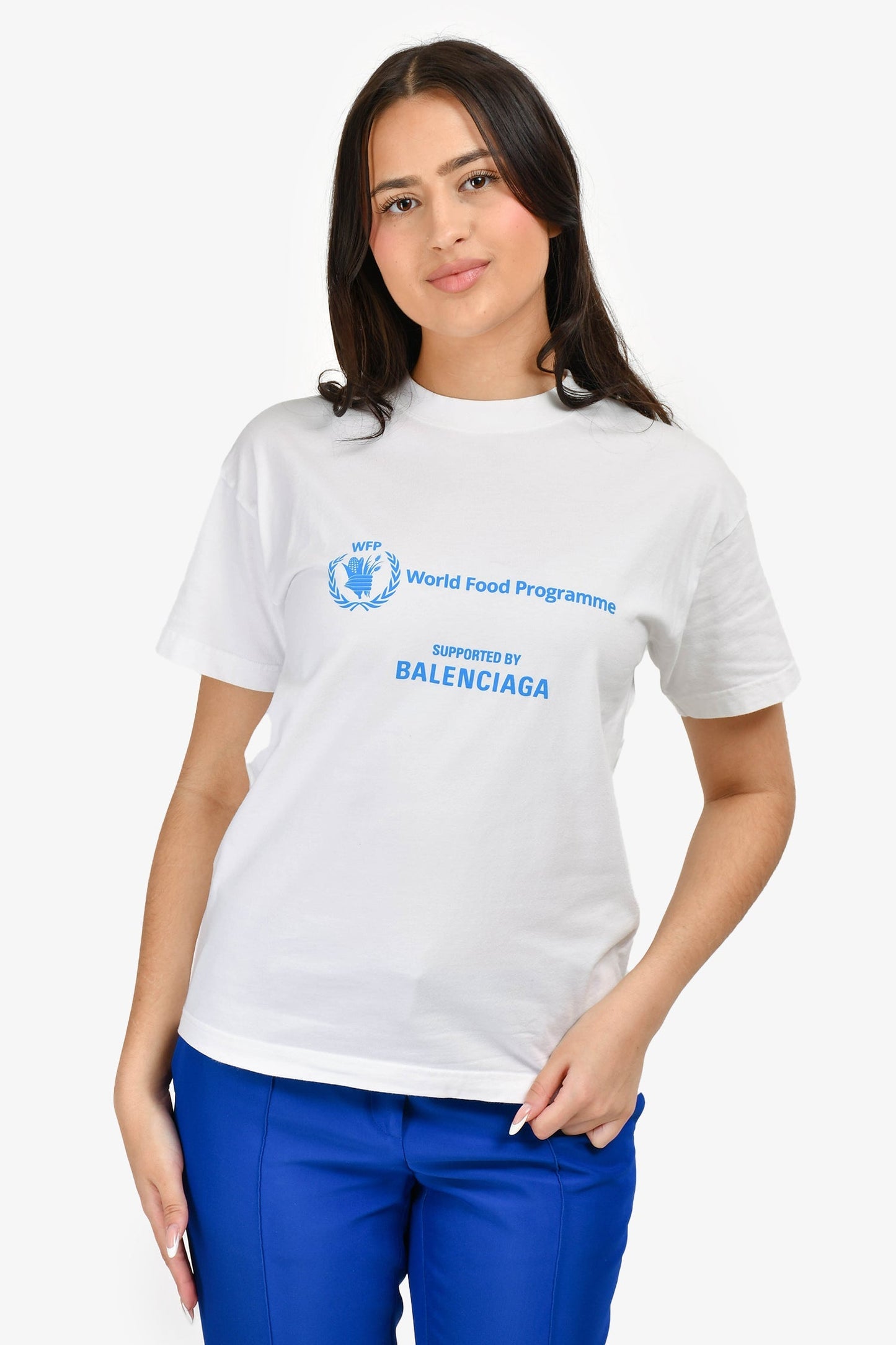 Balenciaga 2022 White 'World Food Programme' T-Shirt Size XXS